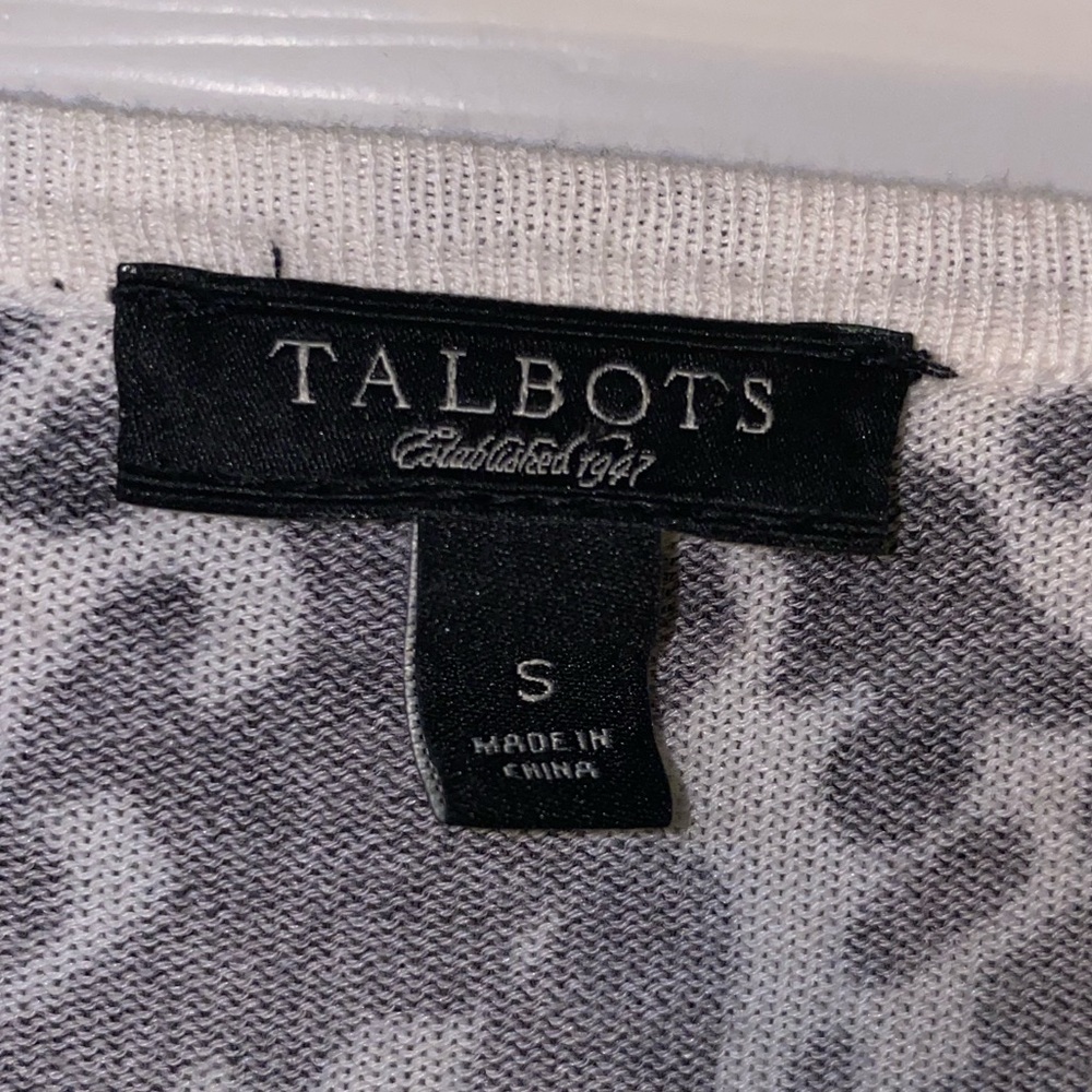 Talbots Animal Print Patterned Cardigan - Picture 5 of 6